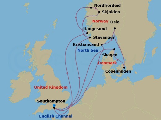 Itinerary map