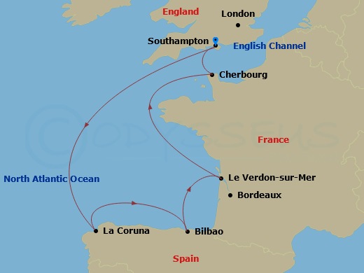 Itinerary map