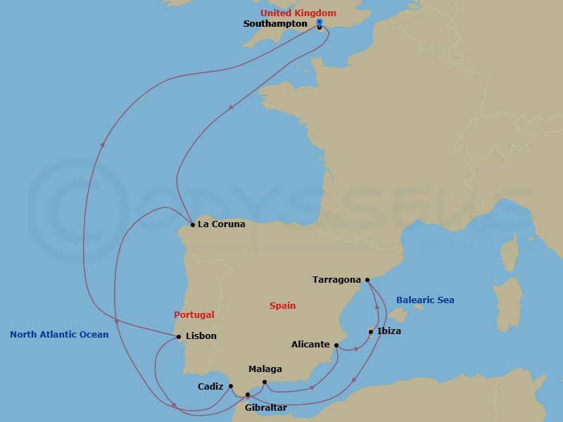 Itinerary map