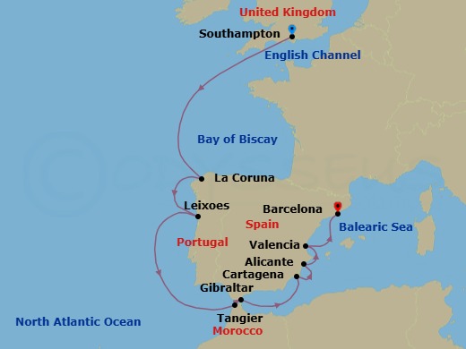Itinerary map
