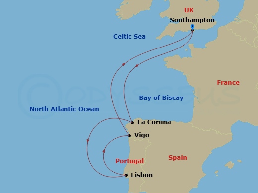 Itinerary map