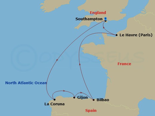 Itinerary map