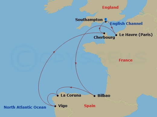 Itinerary map