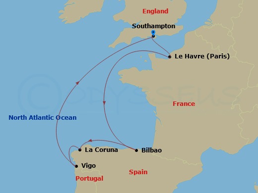Itinerary map