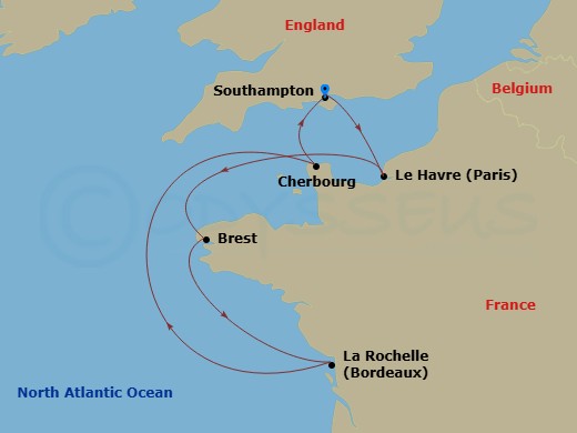 Itinerary map