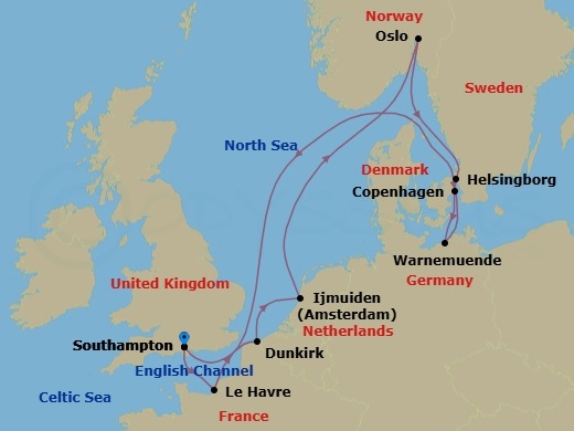 Itinerary map