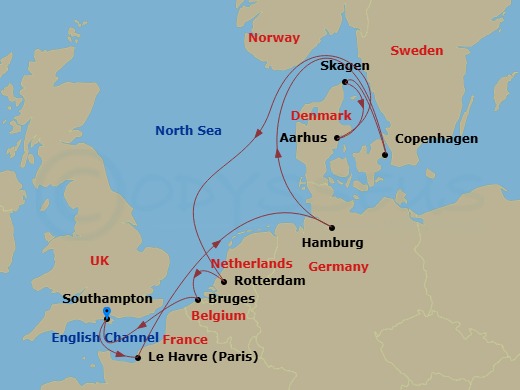 Itinerary map