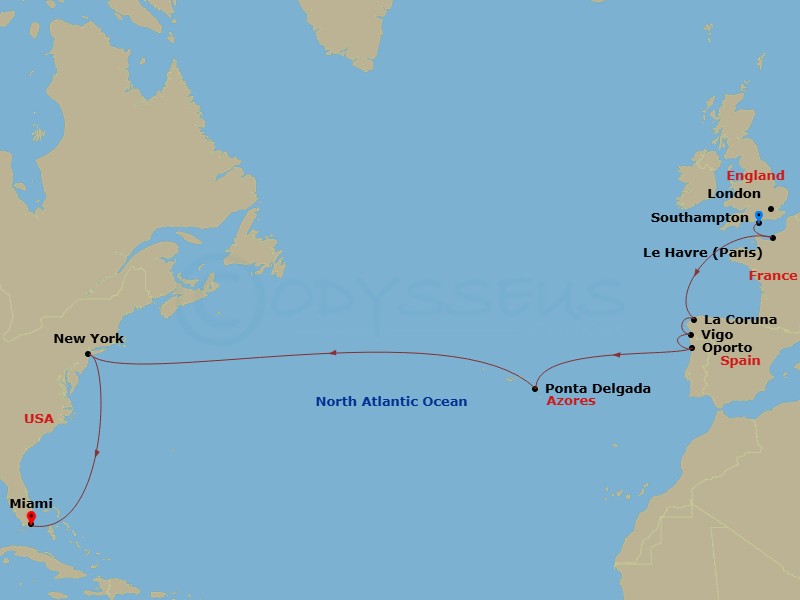 Itinerary map
