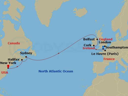 Itinerary map
