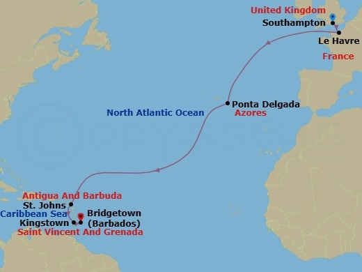 Itinerary map