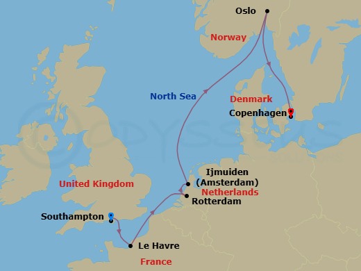 Itinerary map