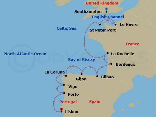 Itinerary map