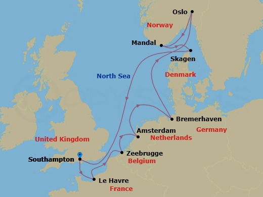 Itinerary map