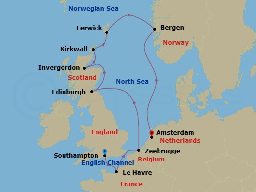 Itinerary map