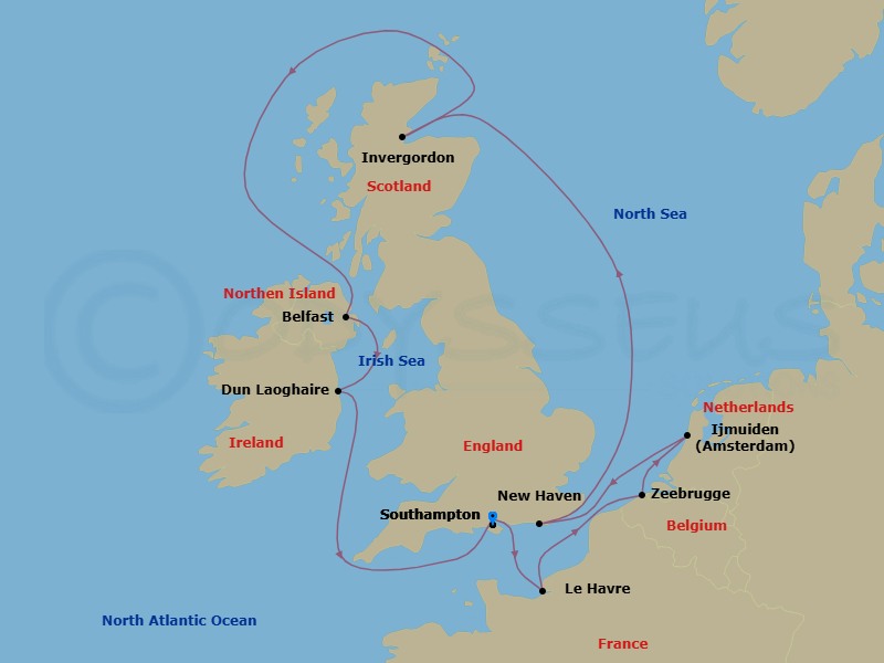 Itinerary map