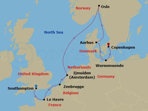 Itinerary map