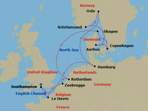 Itinerary map