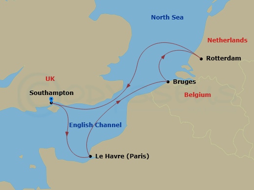 Itinerary map
