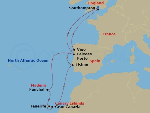 Itinerary map