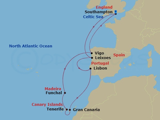 Itinerary map
