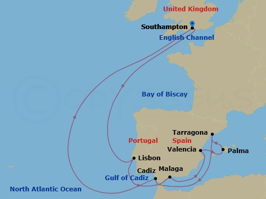 Itinerary map