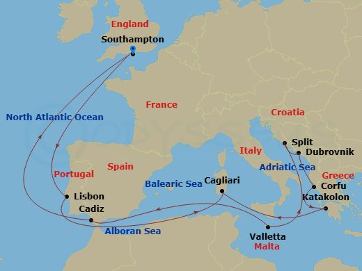 Itinerary map