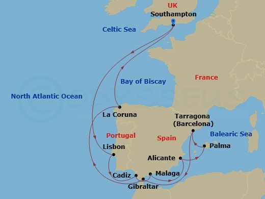 Itinerary map
