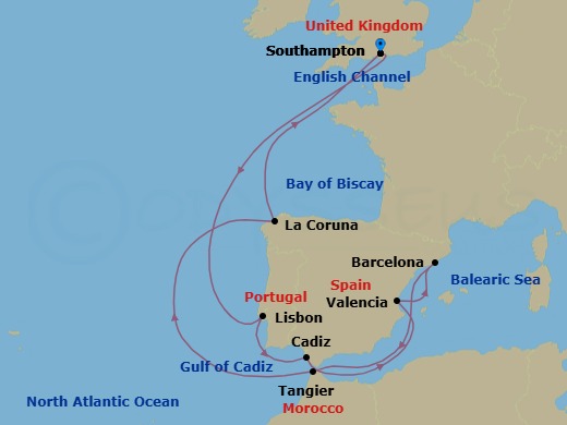 Itinerary map