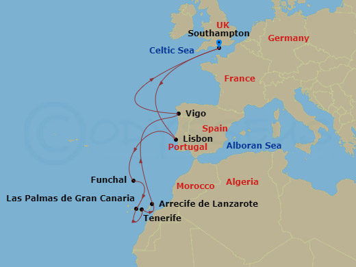 Itinerary map