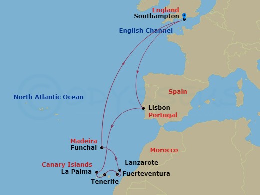 Itinerary map