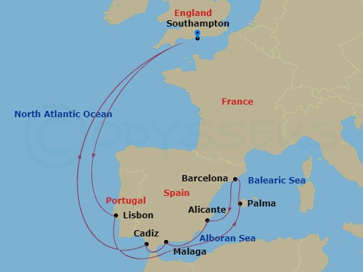 Itinerary map