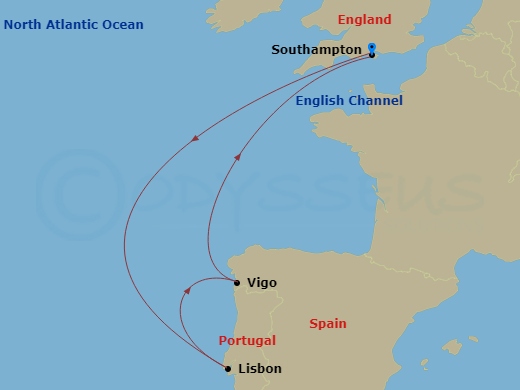 Itinerary map