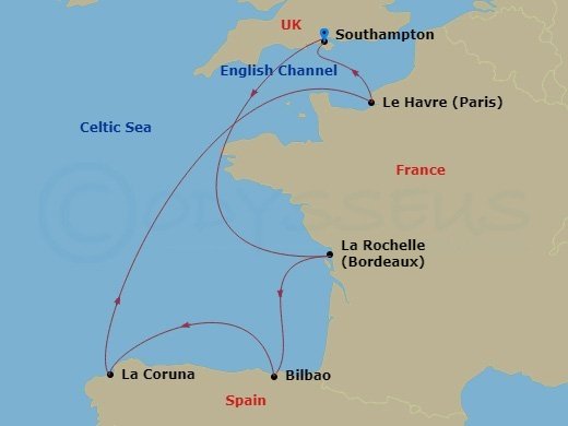 Itinerary map