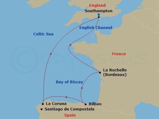 Itinerary map