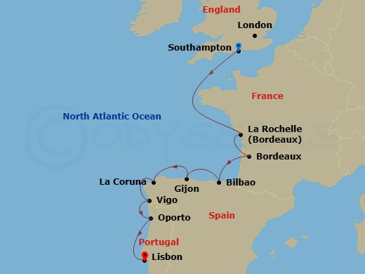 Itinerary map