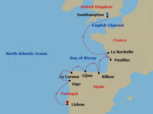 Itinerary map