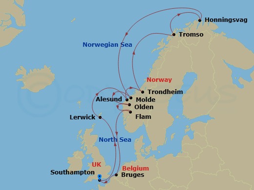 Itinerary map