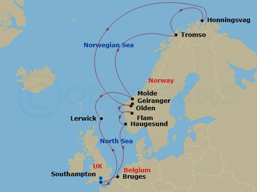 Itinerary map