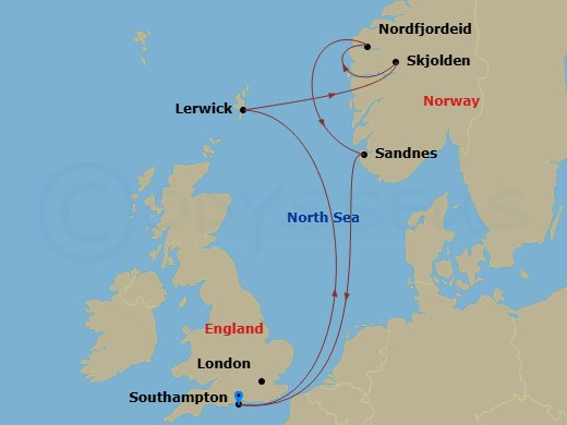 Itinerary map