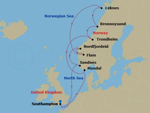 Itinerary map