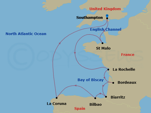 Itinerary map
