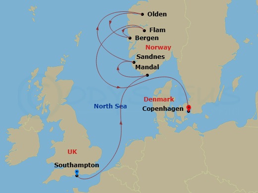Itinerary map
