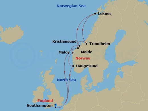 Itinerary map