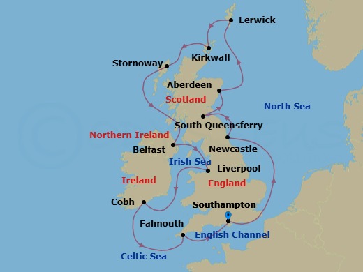 Itinerary map