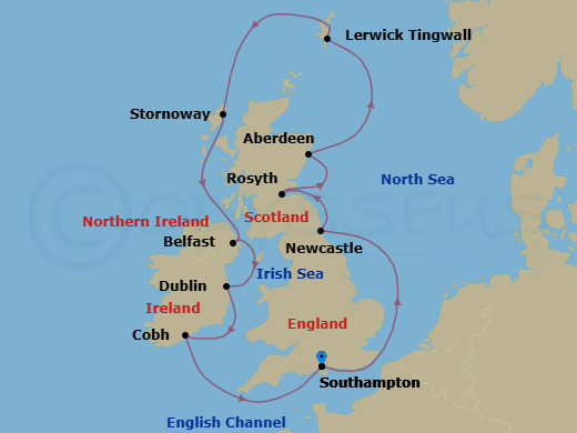 Itinerary map