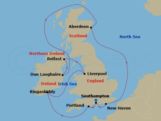 Itinerary map