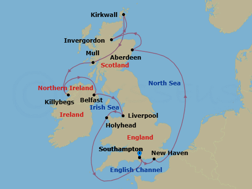 Itinerary map