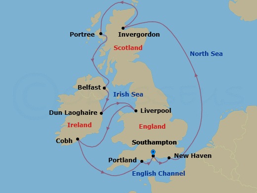 Itinerary map