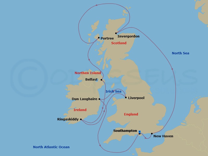Itinerary map