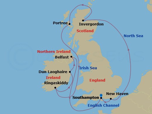 Itinerary map